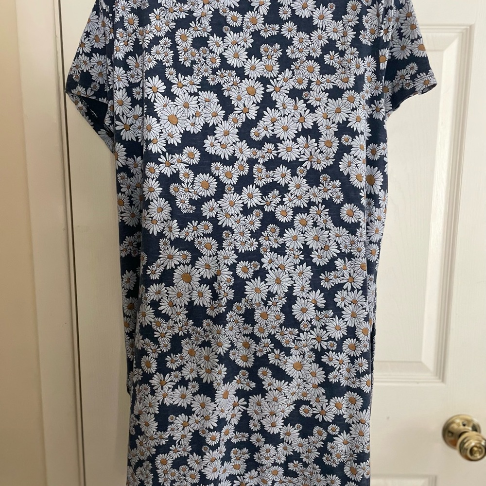 Toad&Co Navy Floral Above the Knee‎ Dress - Picture 3 of 4